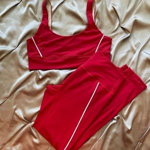 Red 2pc TYC  workout set. EUC!